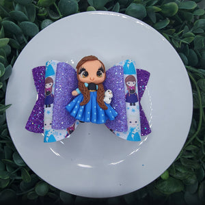 5" Ice Princess Bow With Character